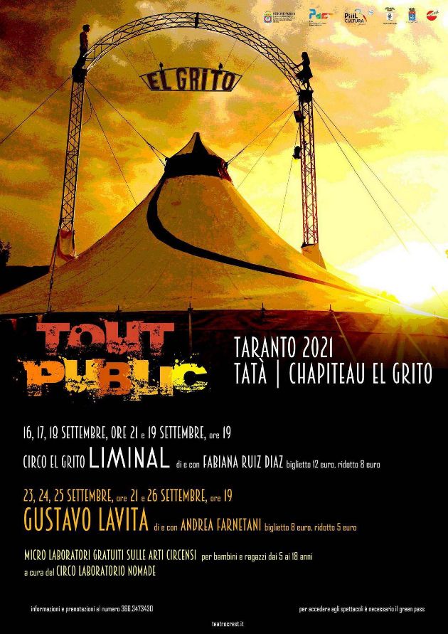 Tout public, il Circo Contemporaneo a Taranto. Due spettacoli al confine fra circo, danza, musica, teatro e letteratura. Per tutti