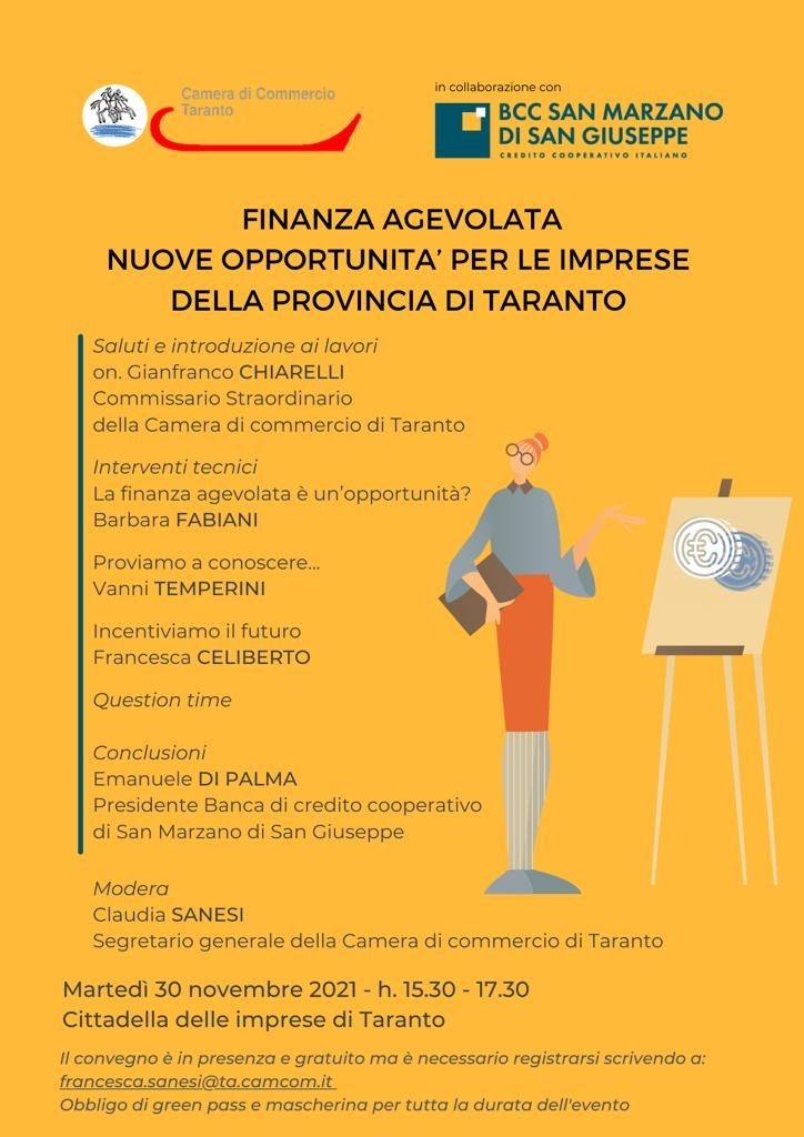 Finanza agevolata: nuove opportunità per le imprese della provincia di Taranto