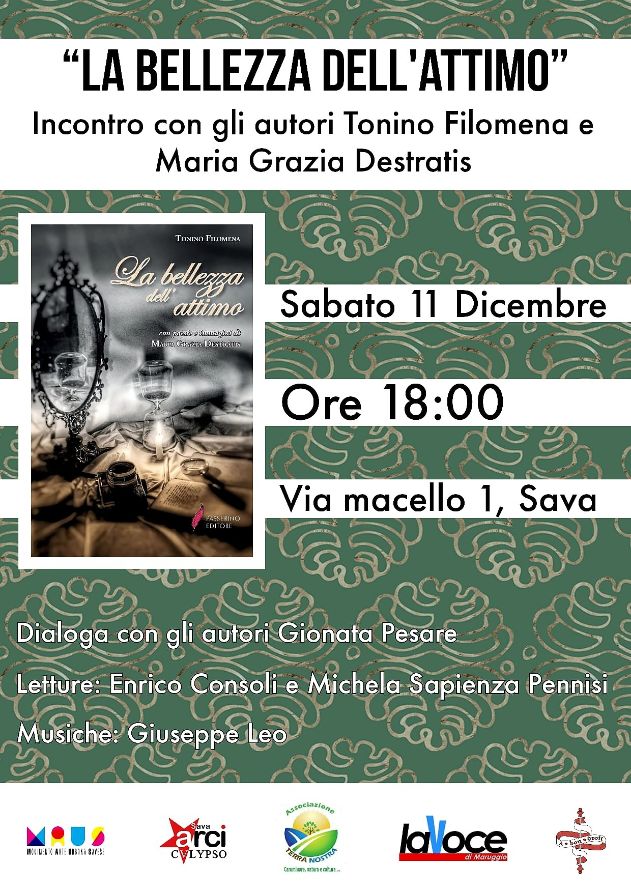 SAVA. Presentazione del libro “La bellezza dell’attimo” di Tonino Filomena e Maria Grazia Destratis