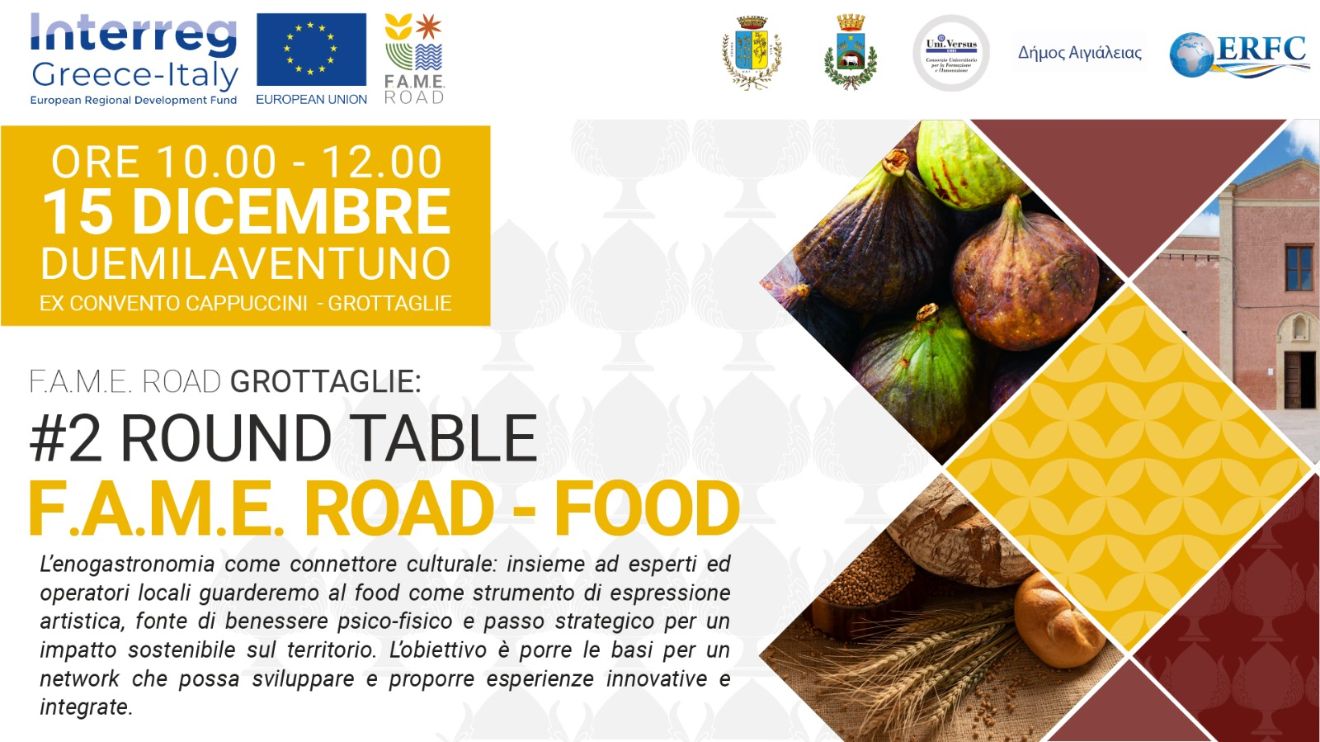 GROTTAGLIE. Fame Road, tavole rotonde su cibo e movimento