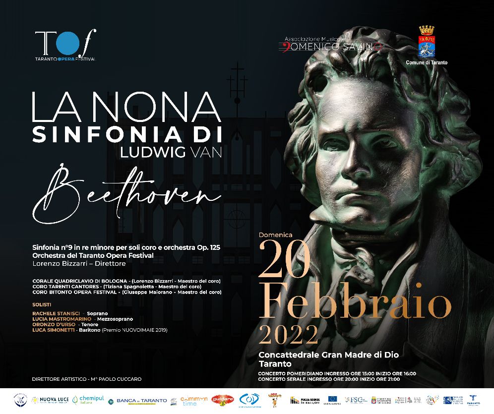 Taranto Opera Festival. Stagione invernale 2021-2022. Nona sinfonia di L. V. Beethoven