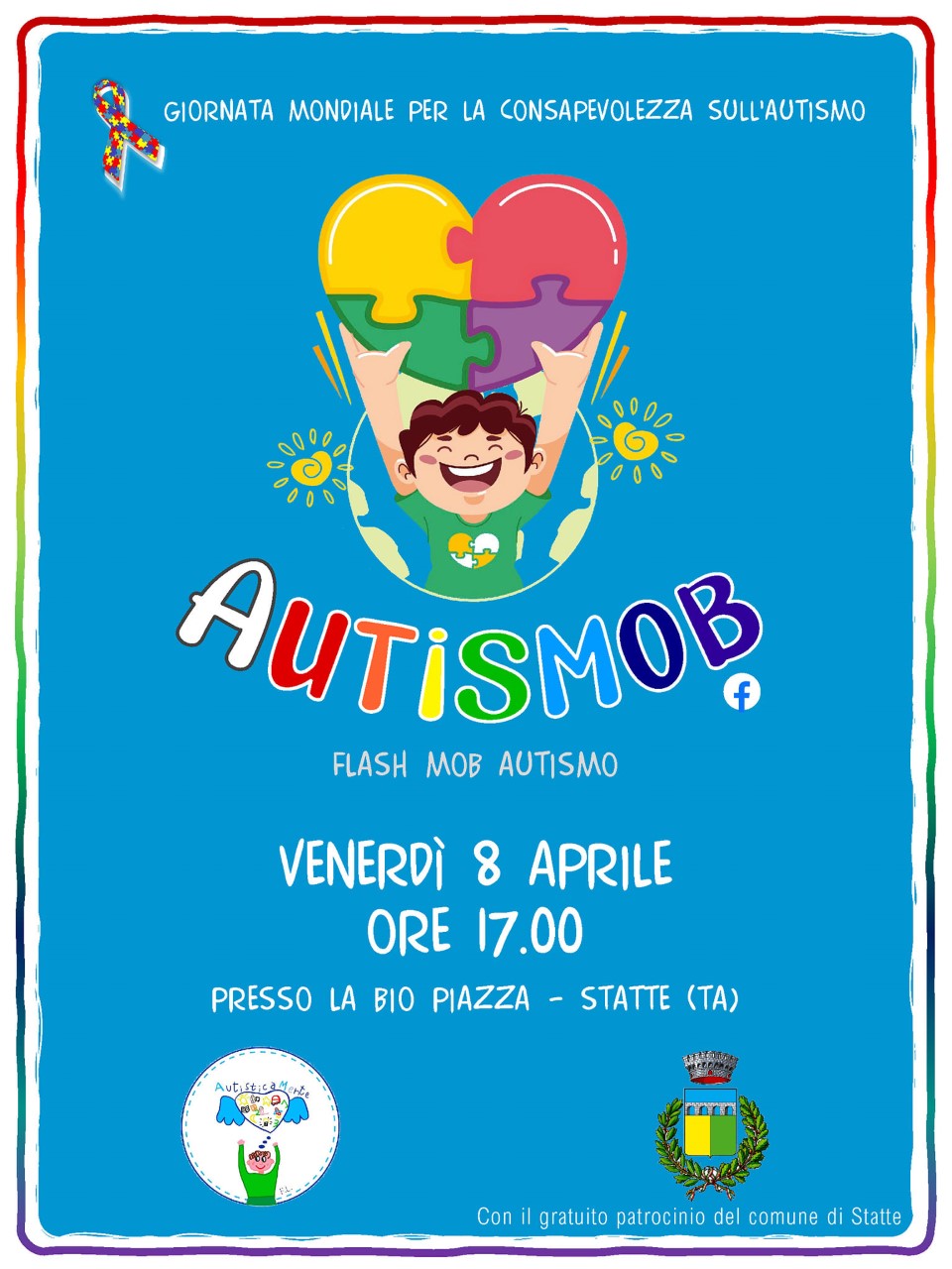 I cuori blu dell’AutisMob nella Bio Piazza di Statte!