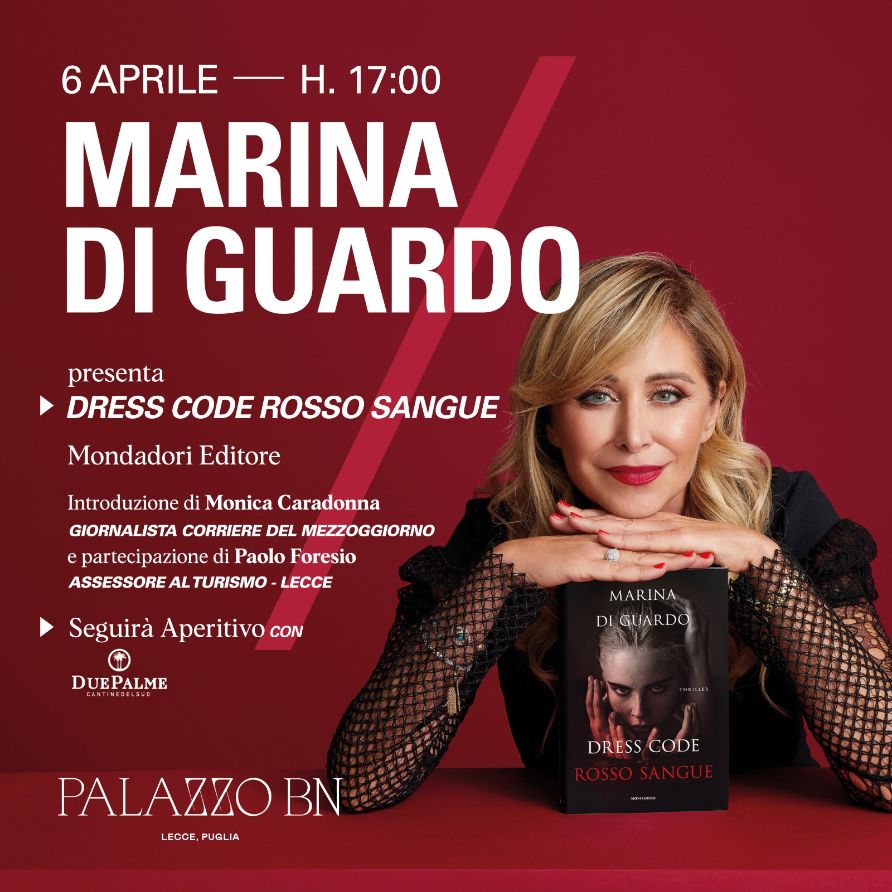 LECCE. Marina Di Guardo presenta ‘Dress code rosso sangue’