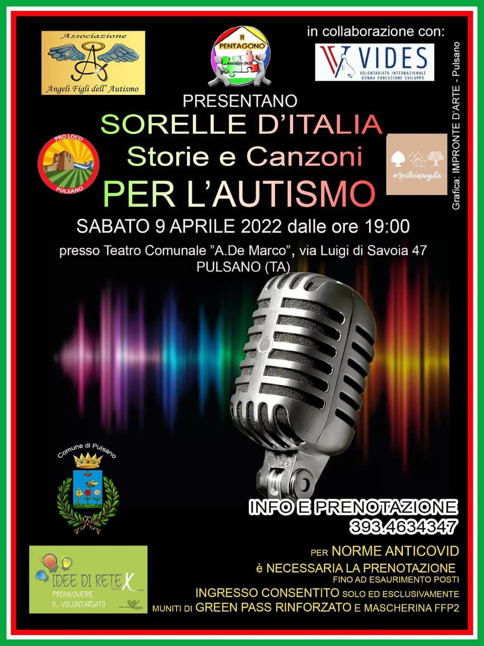 A Pulsano “Sorelle d’Italia – Storie e canzoni per l’autismo”