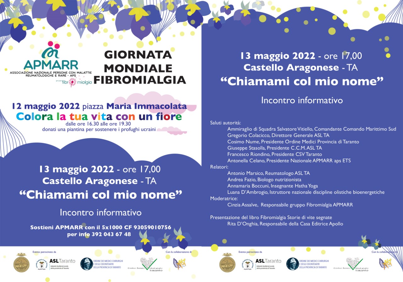 Anche a Taranto la Giornata mondiale di sensibilizzazione della Fibromialgia