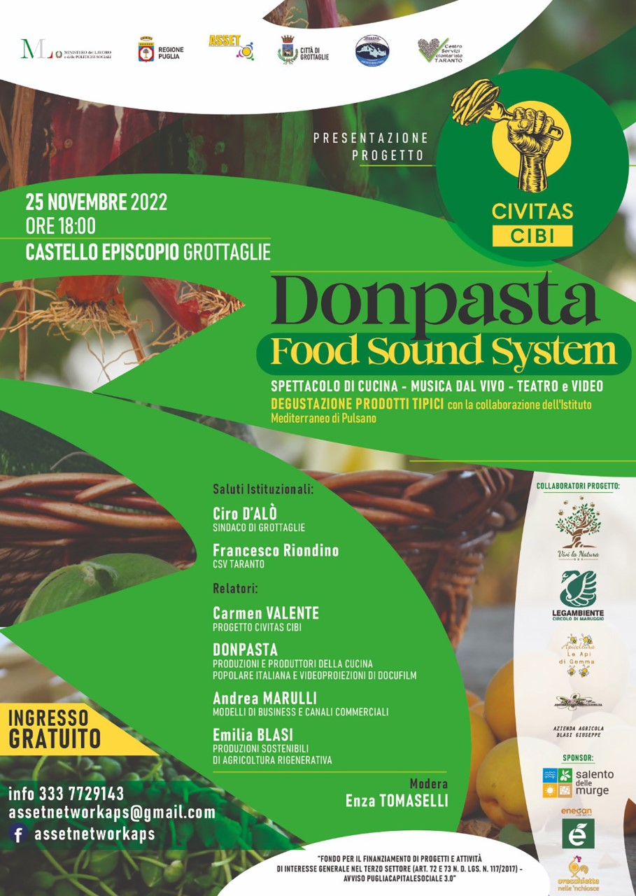 A Grottaglie il “Food Sound System” di Donpasta