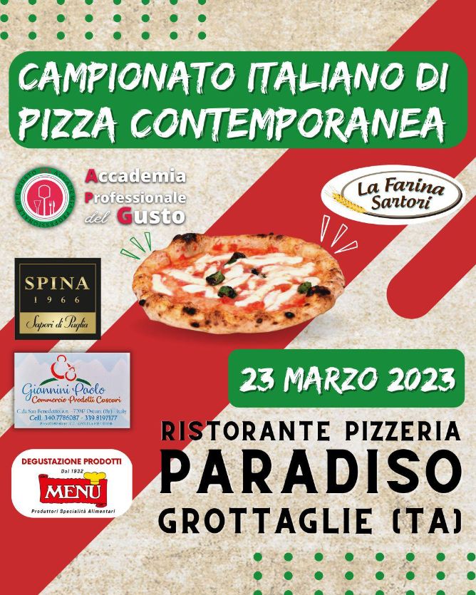 GROTTAGLIE. Campionato italiano di pizza contemporanea